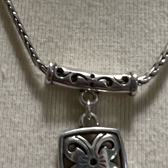Brighton Silver Square Pendant Necklace - Picture 5 of 9